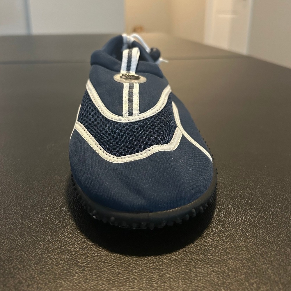 Strand Navy Blue Mesh Water Shoes Mens Size 11 Slip On Beach Pool Aqua Socks - Picture 4 of 10
